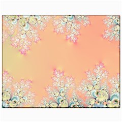 Peach Spring Frost On Flowers Fractal Canvas 11  X 14  (unframed) by Artist4God