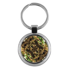 Artificial Tribal Jungle Print Key Chain (round) by dflcprints