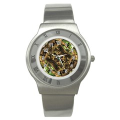 Artificial Tribal Jungle Print Stainless Steel Watch (slim)