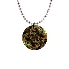 Artificial Tribal Jungle Print Button Necklace