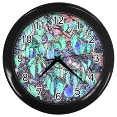 Colored Pencil Tree Leaves Drawing Wall Clock (black) by LokisStuffnMore