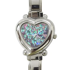 Colored Pencil Tree Leaves Drawing Heart Italian Charm Watch  by LokisStuffnMore