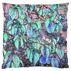Colored Pencil Tree Leaves Drawing Large Cushion Case (single Sided)  by LokisStuffnMore
