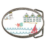 Summer Holiday Belt Buckle (Oval) Front