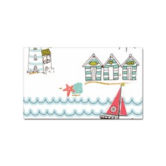 Summer Holiday Sticker (rectangle) by whitemagnolia