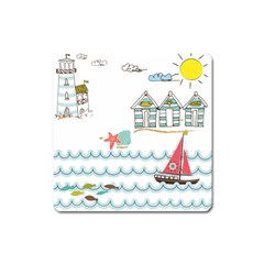 Summer Holiday Magnet (square)