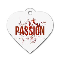 Passion And Lust Grunge Design Dog Tag Heart (one Sided)  by dflcprints