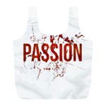 Passion and Lust Grunge Design Reusable Bag (L) Front