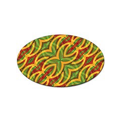 Tropical Colors Abstract Geometric Print Sticker (oval)