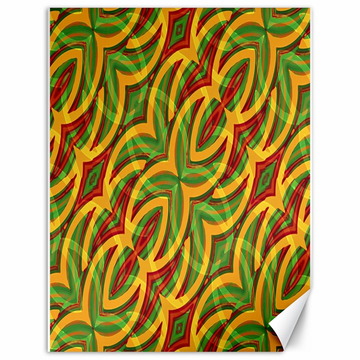 Tropical Colors Abstract Geometric Print Canvas 18  x 24  (Unframed)