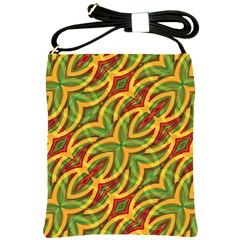 Tropical Colors Abstract Geometric Print Shoulder Sling Bag