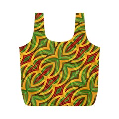 Tropical Colors Abstract Geometric Print Reusable Bag (m) by dflcprints