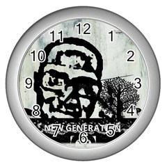 M G Firetested Wall Clock (silver) by holyhiphopglobalshop1