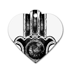 Hamsamusiceyebubblesz Dog Tag Heart (two Sided)