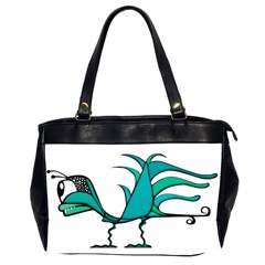 Fantasy Bird Oversize Office Handbag (two Sides)