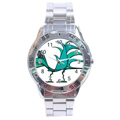 Fantasy Bird Stainless Steel Watch by dflcprints