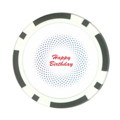 Halftone Circle With Squares Poker Chip