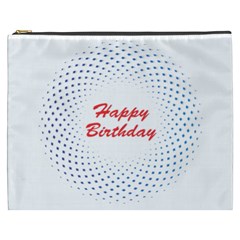 Halftone Circle With Squares Cosmetic Bag (xxxl) by rizovdesign