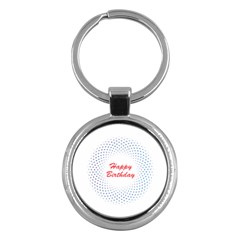 Halftone Circle With Squares Key Chain (round) by rizovdesign
