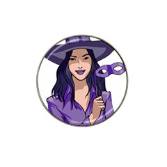 Purple Witch Golf Ball Marker (for Hat Clip) by FunWithFibro