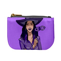 Purple Witch Coin Change Purse by FunWithFibro