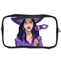 Purple Witch Travel Toiletry Bag (one Side) by FunWithFibro