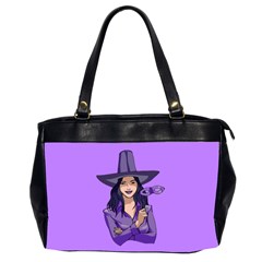 Purple Witch Oversize Office Handbag (two Sides) by FunWithFibro