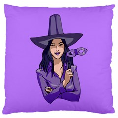 Purple Witch Large Cushion Case (single Sided)  by FunWithFibro