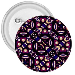 Colorful Tribal Pattern Print 3  Button