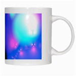 Love In Action, Pink, Purple, Blue Heartbeat White Mug Right