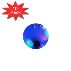 Love In Action, Pink, Purple, Blue Heartbeat 1  Mini Button (10 pack) 