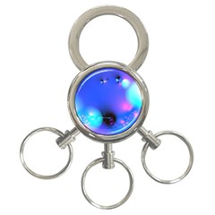 Love In Action, Pink, Purple, Blue Heartbeat 10000x7500 3-Ring Key Chain