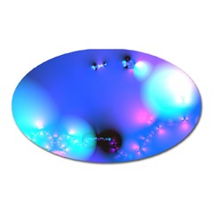 Love In Action, Pink, Purple, Blue Heartbeat 10000x7500 Magnet (Oval)