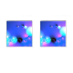 Love In Action, Pink, Purple, Blue Heartbeat 10000x7500 Cufflinks (Square)