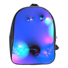 Love In Action, Pink, Purple, Blue Heartbeat 10000x7500 School Bag (Large)