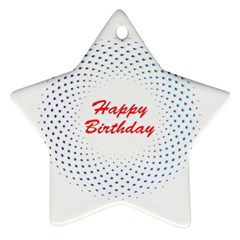 Halftone Circle With Squares Star Ornament (two Sides)