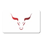 Stylized Symbol Red Bull Icon Design Magnet (Rectangular) Front