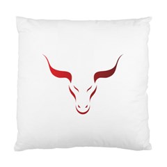 Stylized Symbol Red Bull Icon Design Cushion Case (single Sided) 