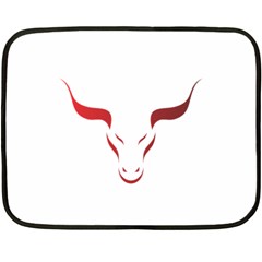 Stylized Symbol Red Bull Icon Design Mini Fleece Blanket (two Sided) by rizovdesign