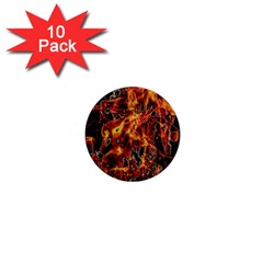 On Fire 1  Mini Button Magnet (10 Pack) by dflcprints