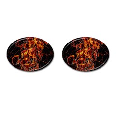 On Fire Cufflinks (oval) by dflcprints