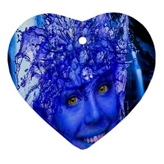 Water Nymph Heart Ornament (two Sides) by icarusismartdesigns