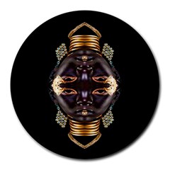 African Goddess 8  Mouse Pad (round) by icarusismartdesigns