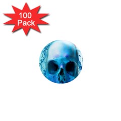 Skull In Water 1  Mini Button Magnet (100 Pack) by icarusismartdesigns