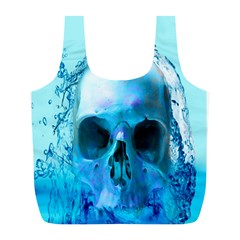 Skull In Water Reusable Bag (l) by icarusismartdesigns