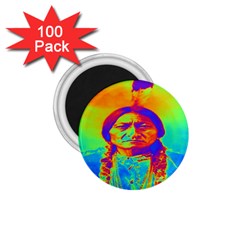 Sitting Bull 1 75  Button Magnet (100 Pack) by icarusismartdesigns