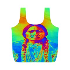 Sitting Bull Reusable Bag (m) by icarusismartdesigns