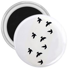 Waterproof Temporary Tattoo -----three Birds 3  Button Magnet by zaasim