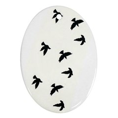 Waterproof Temporary Tattoo -----three Birds Oval Ornament