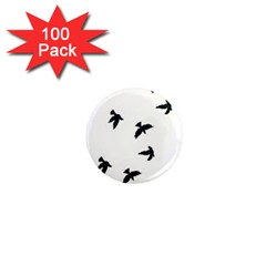 Waterproof Temporary Tattoo -----three Birds 1  Mini Button Magnet (100 Pack)